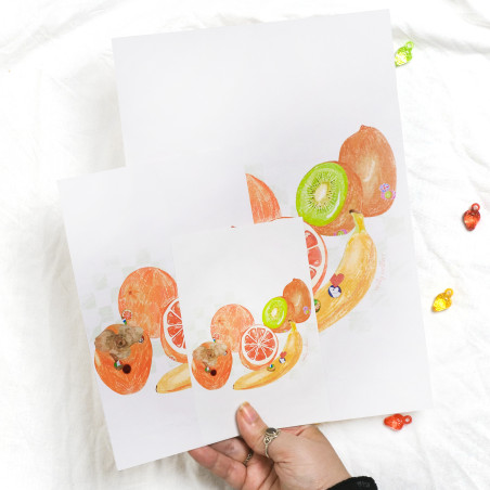 fruit, art print